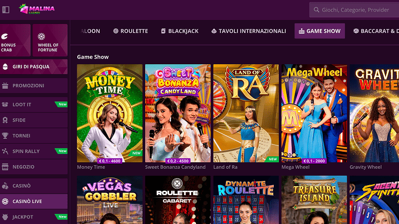 Malina casino non AAMS